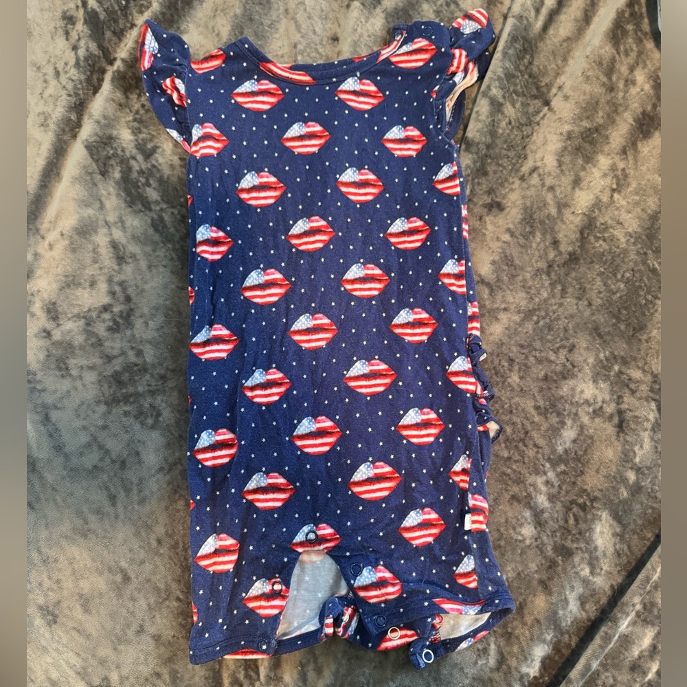 Posh Peanut American Kiss Short Romper